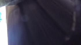 Upskirt Voyeur Pregnant Girl with Thong