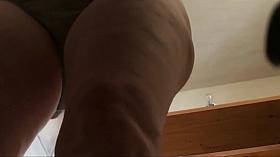 unaware petite milf gets dressed conservatively