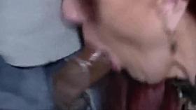 The Arizona HotWife banging a BBC Stranger on a bar patio