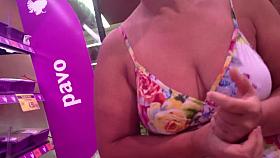 Milf Boobs at the supermarket