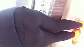 See Thru Black leggings Thong 3