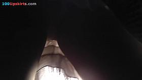 Nylon pantyhose look awesome in the upskirt scene