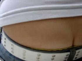 Real street candid teen ass in blue jeans