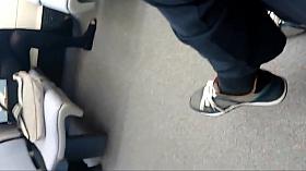 Teen in black pantyhose and flats (original)