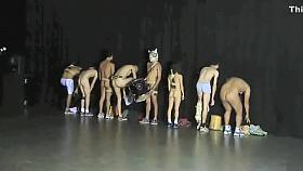 Raunchy guys and sexy chicks strip down on the stage
