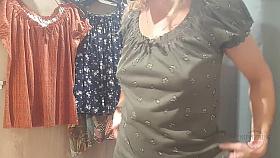 Nippleringlover Revealing Pierced Tits In Changing Room At Public Store Large Gauge Nipple Piercings