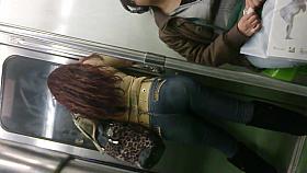 culo en el metro
