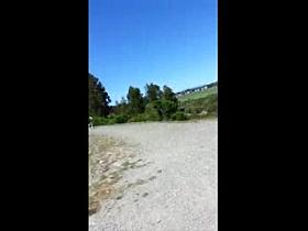 Nice big boobs bounce on bike