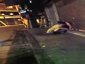 Drunk girl enjoys being hammered on the street