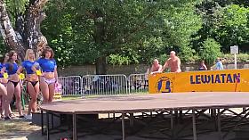 Delightful babes show ass wearing bikini bottoms