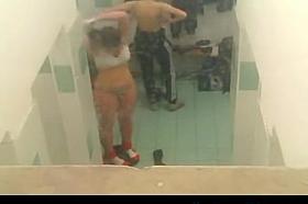 Public shower locker room