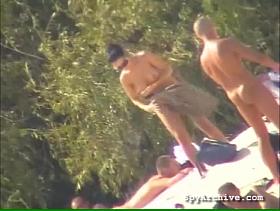 Hawt nude angel making out with her bf at the beach