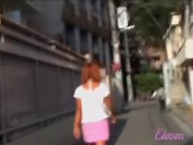 Babe in a white t-shirt and pink skirt got sharked in here