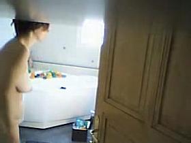 Great hidden shower movie with the amateur wife in no cloths