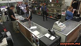 College student pawns her books and banged by pawn keeper