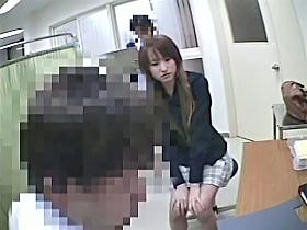 Asian girl gets pussy and ass slits on medical voyeur porn