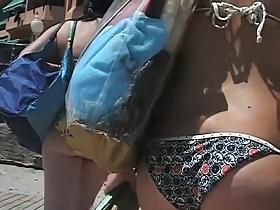 Following her to the beach