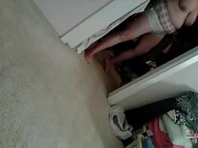 putting on the body stocking,