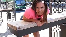 Flexible teen in public