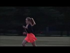 Pretty young Girl walking