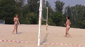 Nudist beach brings the best out of two hot teens