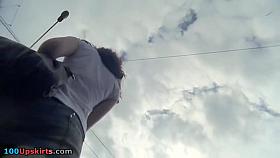 Hawt dilettante upskirt of angel in cotton