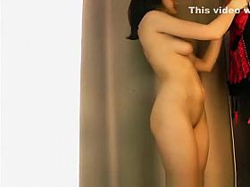 Hot teen trying lingerie