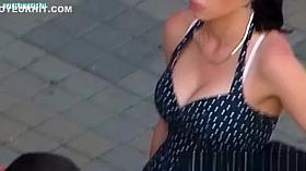 Neckline nice busty girl