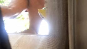 Sweetie erotically moves her great booty up skirt