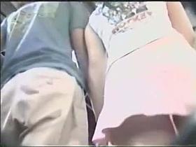 Upskirt cam on teen pussies at the mall walking lascivious