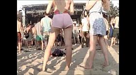 CANDID Cute A-Hole of a juvenile Golden-Haired dancing in Swinsuit