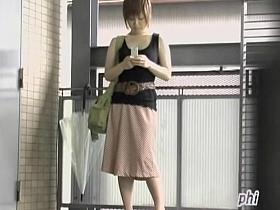 Asian babe has her long skirt torn by a street sharker.