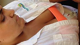 Latina down blouse vid1