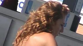 Candid juicy Ass in Red Bikini