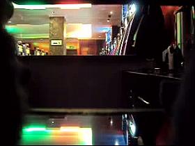 A couple has sex in a bar before a hidden camera