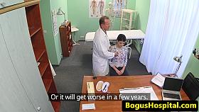 Real euro jizzed on by dirty dr in his office