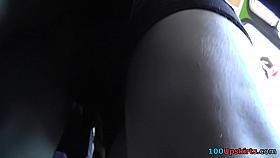 Admirable panty peeping up the petticoat