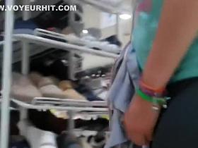 Sexy daughter and fat mom in shopping