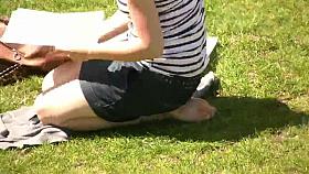 Candid Feet in Park #2