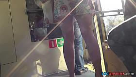 Sweet ass in sexy panties caught on the up skirt cam