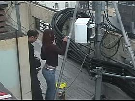 Voyeur fucking on the roof