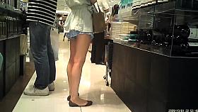 Beautiful woman of erotic short pants