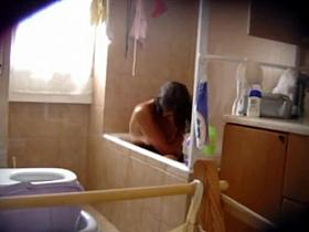 latina roomate bathroom spycam