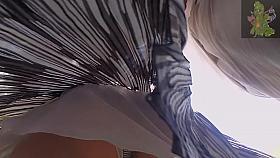 Teenage booty in erotic thong on hot up skirt video B1A6