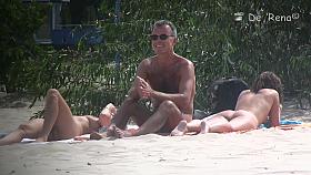 I spied the hot nudist company on my voyeur webcam