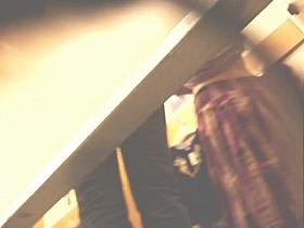 The babe in changing room gets spied by hunter behind door