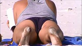 candid white beach booty 61