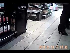 Legs in black tights heels.