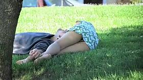 Lovely teen girl spied with her boyfriend