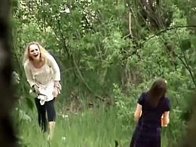 Charming smile of relief when she pees